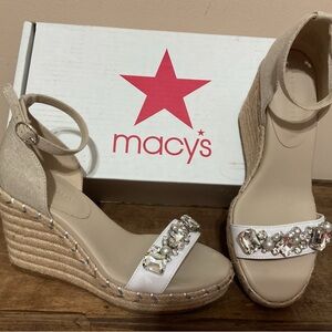 Karl Lagerfeld espadrille wedges size 7.5